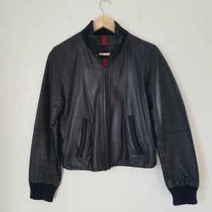 Guess leather bomber jacket